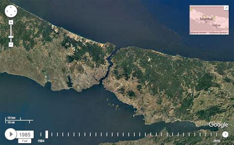Istanbul un uydu görüntüsü